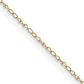 14K 13 inch Carded .42mm Curb with Spring Ring Clasp Chain